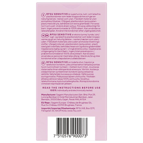 RFSU Sensitive - lateksiton kondomi 6 kpl