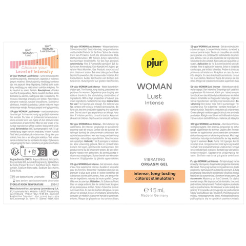 Pjur Woman Lust Intense Orgasmigeeli 15 ml