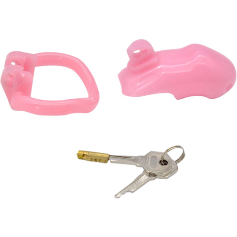 Siveysvyö 2.0 pieni, pinkki hartsi, avainsetti ja kaksiosainen rakenne.