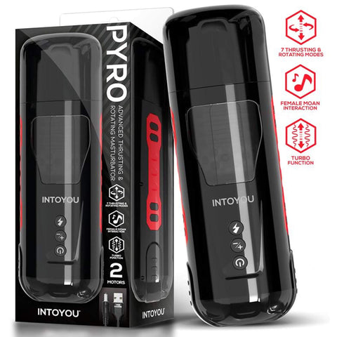 Suihinottokone Pyro - työntävä ja pyörivä masturbaattori