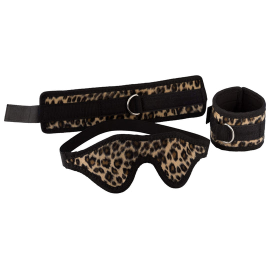 Sensuelli Leopardi – Naamio ja ranneside-setti