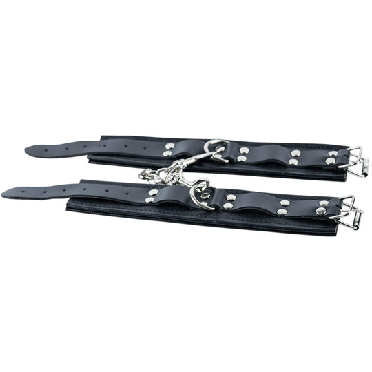 Nahkaiset rannekahleet, musta